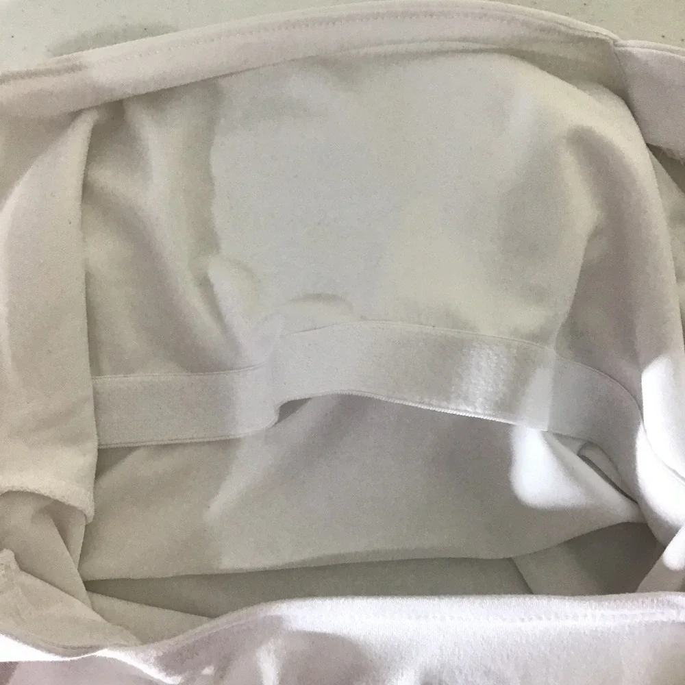 Justice Girls White Off The Shoulder Long Sleeve Top Built-in Bra Size L 12/14
